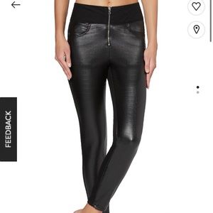 Calzedonia Crocodile-Effect Denim Leggings